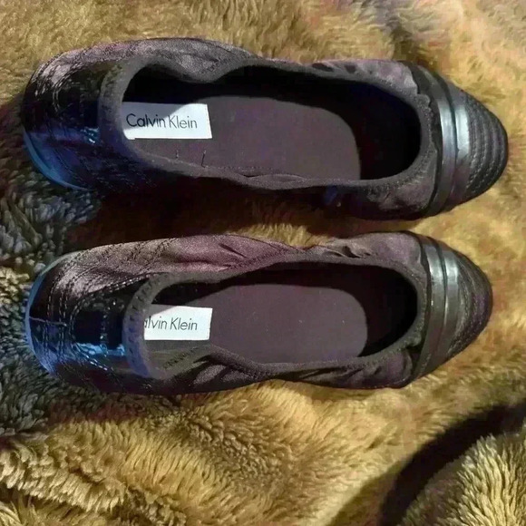 Women’s CALVIN KLEIN Kyoko Brown Stretch Ballet Flats Size 10m - Picture 11 of 11